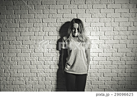 Frustrated woman is in room Frustrated woman is in room 29096625