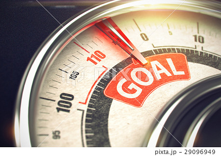 Goal - Caption on the Conceptual Gauge with Red Goal - Caption on the Conceptual Gauge with Red 29096949