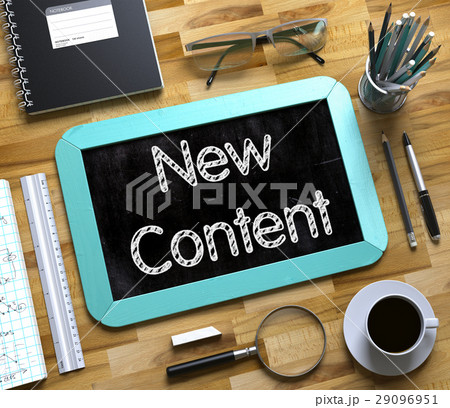 Small Chalkboard with New Content. 3D. Small Chalkboard with New Content. 3D. 29096951