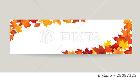 Fall leaf nature banner Autumn leaves background 29097325