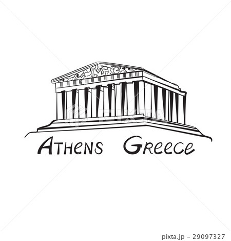 Travel Greece sign Athens famous landmark building 29097327