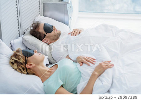 Serine married couple sleeping at home Serine married couple sleeping at home 29097389