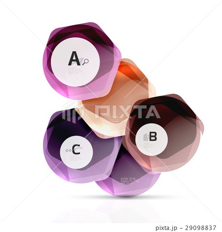 Aqua glossy glass elements 29098837