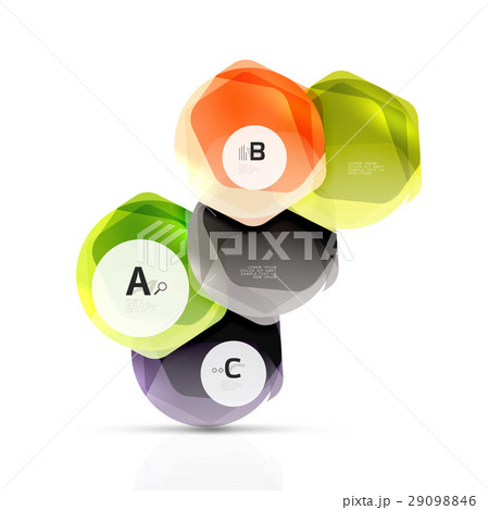 Aqua glossy glass elements 29098846