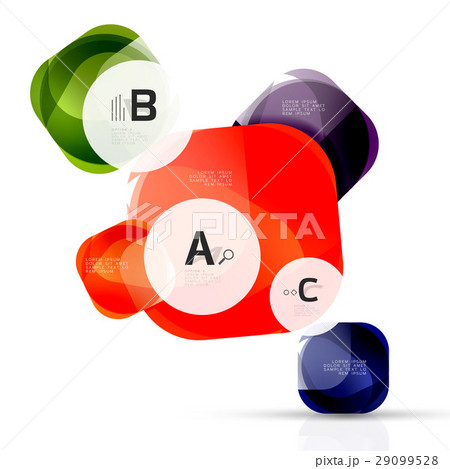 Futuristic flying squares, abstract background 29099528