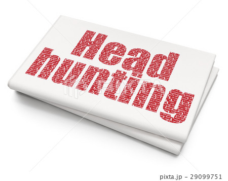Business concept: Head Hunting on Blank Newspaper Business concept: Head Hunting on Blank Newspaper 29099751