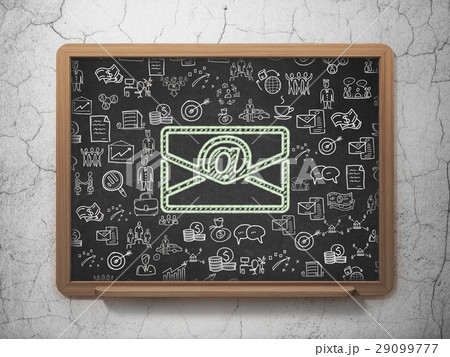 Finance concept: Email on School board background Finance concept: Email on School board background 29099777
