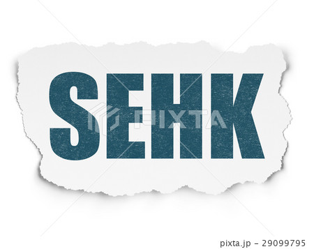 Stock market indexes concept: SEHK on Torn Paper 29099795
