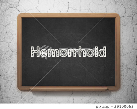 Medicine concept: Hemorrhoid on chalkboard 29100063