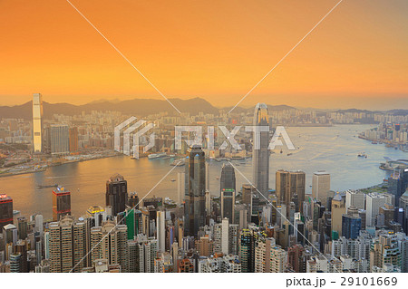 Victoria Harbor as viewed atop Victoria Peak Victoria Harbor as viewed atop Victoria Peak 29101669