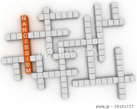 3d image Narcissism word cloud concept 29101727