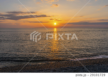 夕暮れの富山湾 29101729