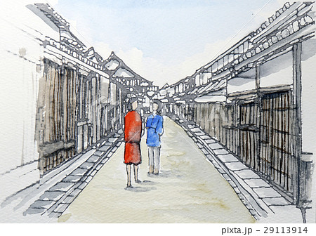 近所づきあい　町なみのスケッチ 29113914