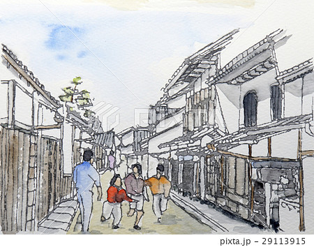 近所づきあい　町なみのスケッチ 29113915