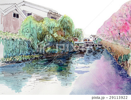 京都 伏見の酒蔵 春のスケッチ 京都 伏見の酒蔵 春のスケッチ 29113922