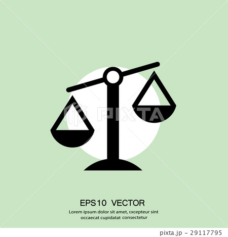 Pictograph of justice scales 29117795