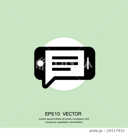 Pictograph of message or chat on smartphone 29117932