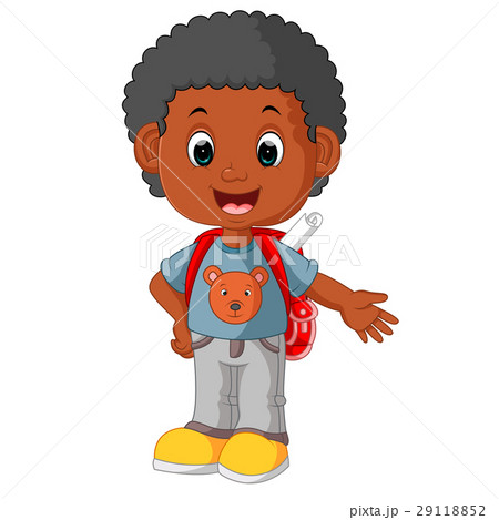cute boy with backpack cartoon cute boy with backpack cartoon 29118852
