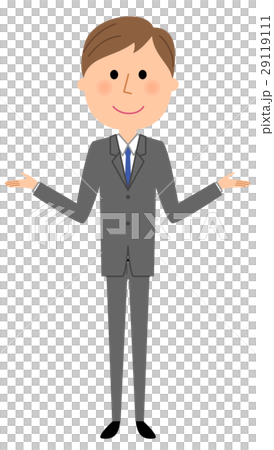 Spread both businessmen's hands 29119111