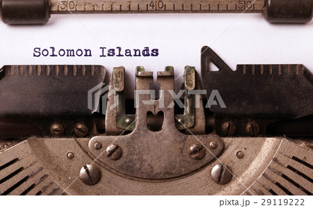Old typewriter - Solomon Islands 29119222