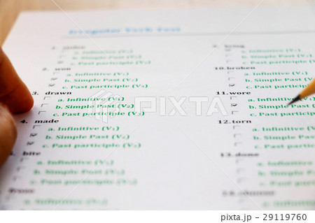 english exam on table 29119760