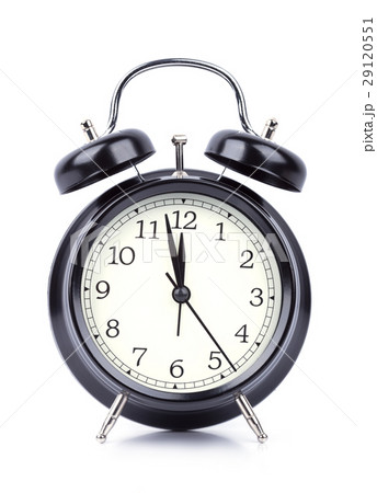 12 O' Clock on alarm clock isolated on white 29120551
