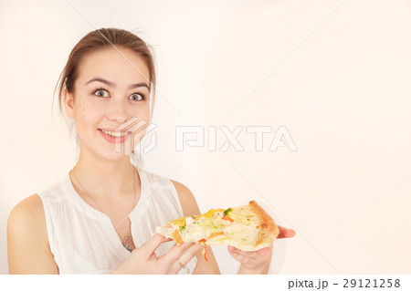 girl with pizza girl with pizza 29121258