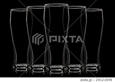 Silhouette of beer glass on black background Silhouette of beer glass on black background 29121646