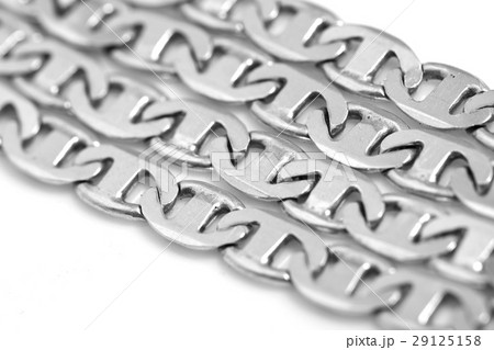 silver chain on a white background 29125158