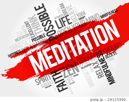 Meditation word cloud collage 29125900