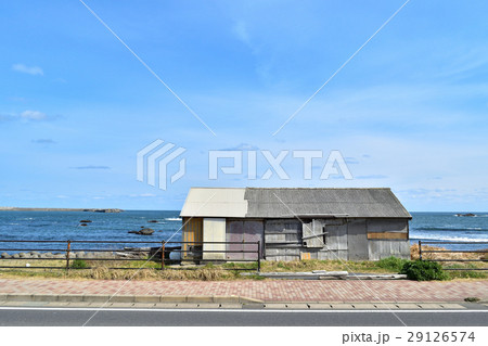 海鹿島海岸の小屋と太平洋 海鹿島海岸の小屋と太平洋 29126574