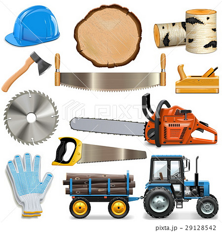 Vector Sawmill Icons 29128542