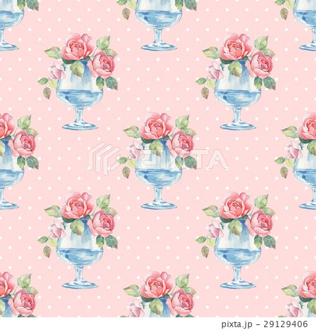 Watercolor floral seamless pattern. Roses 1 Watercolor floral seamless pattern. Roses 1 29129406