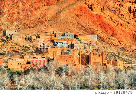 Traditional Kasbah fortress in Dades Valley in the Traditional Kasbah fortress in Dades Valley in the 29129479