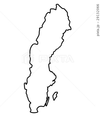 Isolated Swedish map 29132066