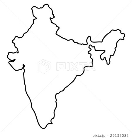 Isolated Indian map 29132082
