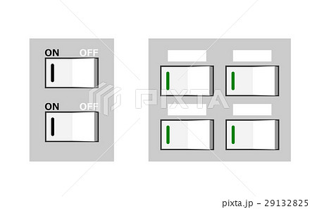 電気スイッチのイラスト素材