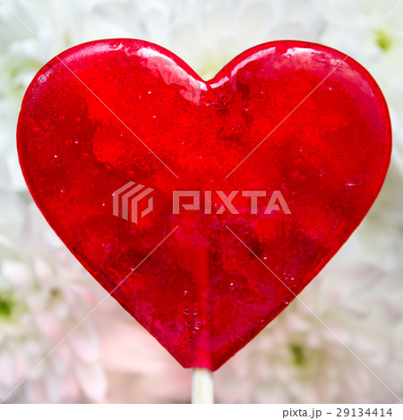 Beautiful red Heart shaped Candy Beautiful red Heart shaped Candy 29134414