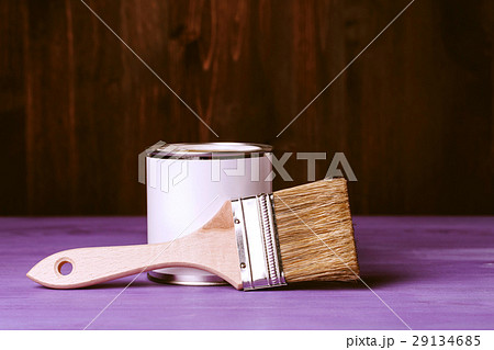Paint can with brush Paint can with brush 29134685