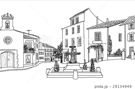 Old city street view. European cityscape 29134949