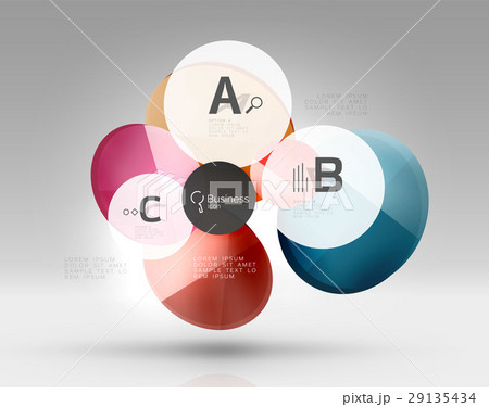 Colorful glossy circle infographics Colorful glossy circle infographics 29135434