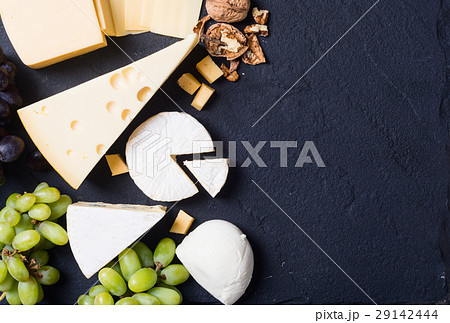 cheese with grapes and walnuts cheese with grapes and walnuts 29142444