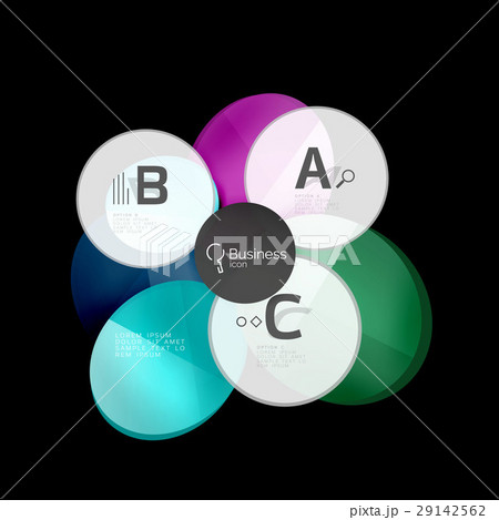 Abstract circles on black Abstract circles on black 29142562