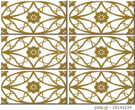 Ceramic tile golden round oval cross flower Ceramic tile golden round oval cross flower 29143234