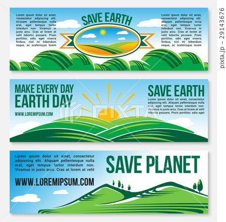 Vector Save Planet Nature banners for Earth Day Vector Save Planet Nature banners for Earth Day 29143676