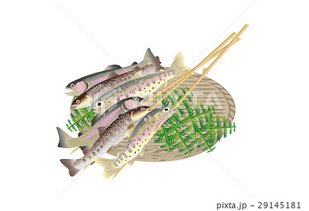 Summer festival mountain stream fish - Stock Illustration [29145181] - PIXTA