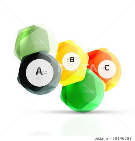 Glass color hexagons. Glossy plastic hexagon Glass color hexagons. Glossy plastic hexagon 29146288