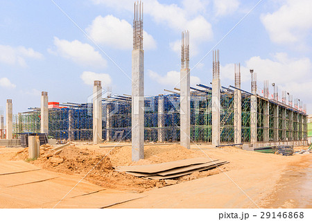 Scaffolding used as structure to support platform 29146868