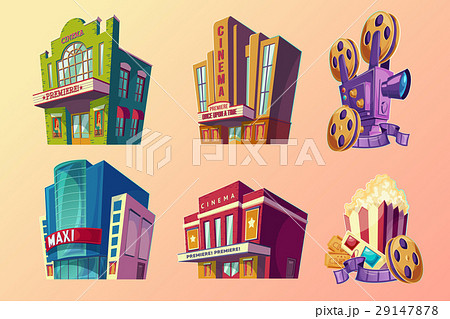 Set of vector isometric illustration of buildings 29147878