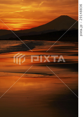 湘南の風景　茅ヶ崎海岸　富士山 29148836
